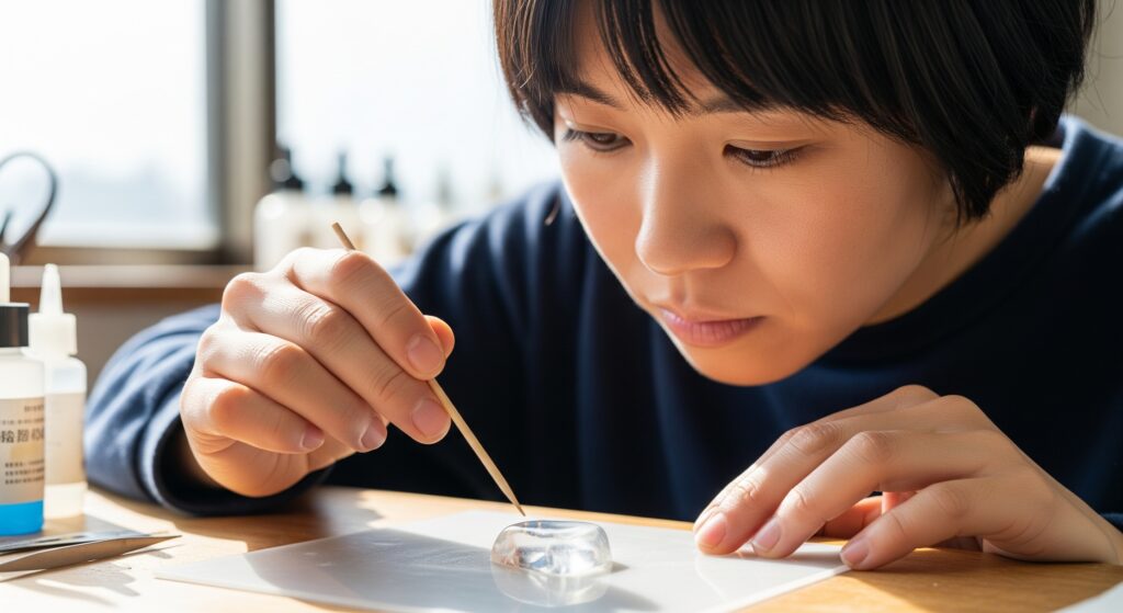 レジンを硬化させたか確認する方法は？