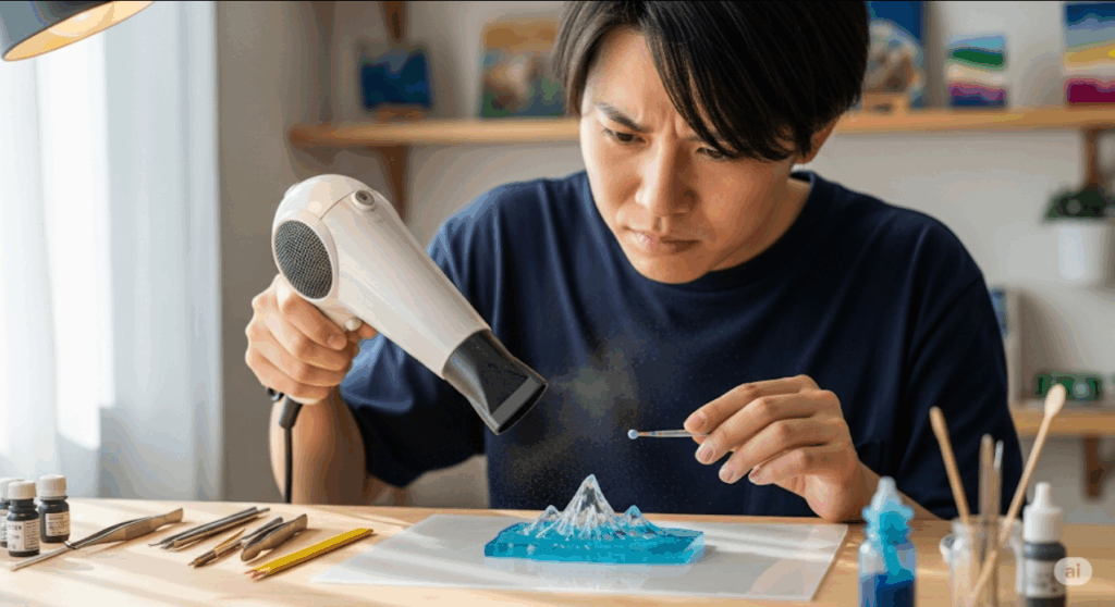 レジンにドライヤーを使ってもいいですか？