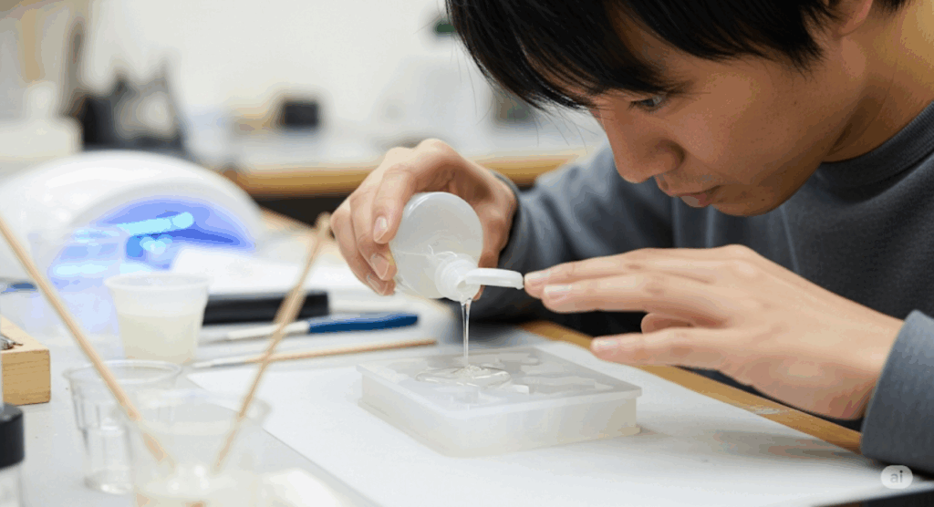 レジンでそもそも気泡が入らないコツは？
