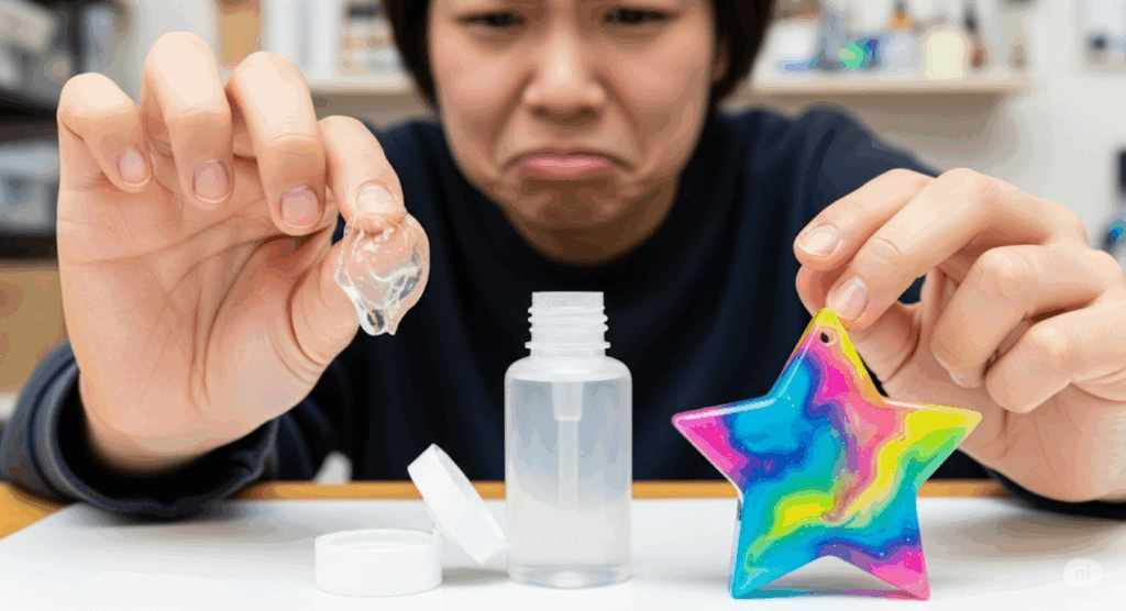 レジンが固まらない時の原因と対策　イメージ