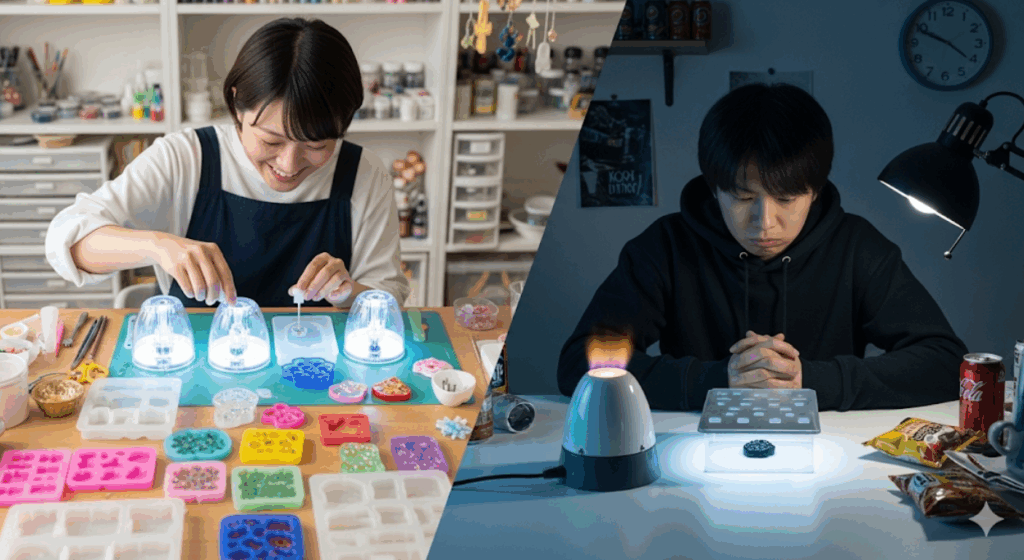 作業効率を左右する硬化時間　イメージ