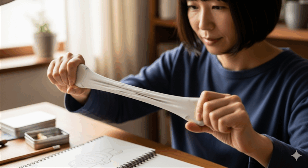 ねりけしを使ったリアルな雲の表現　イメージ