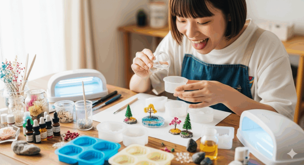 レジンの風景作りは初心者でも楽しめる　イメージ
