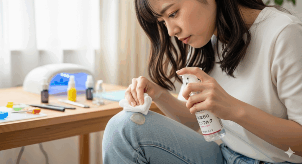 手や服に付いたuvレジン汚れ落とし術　イメージ