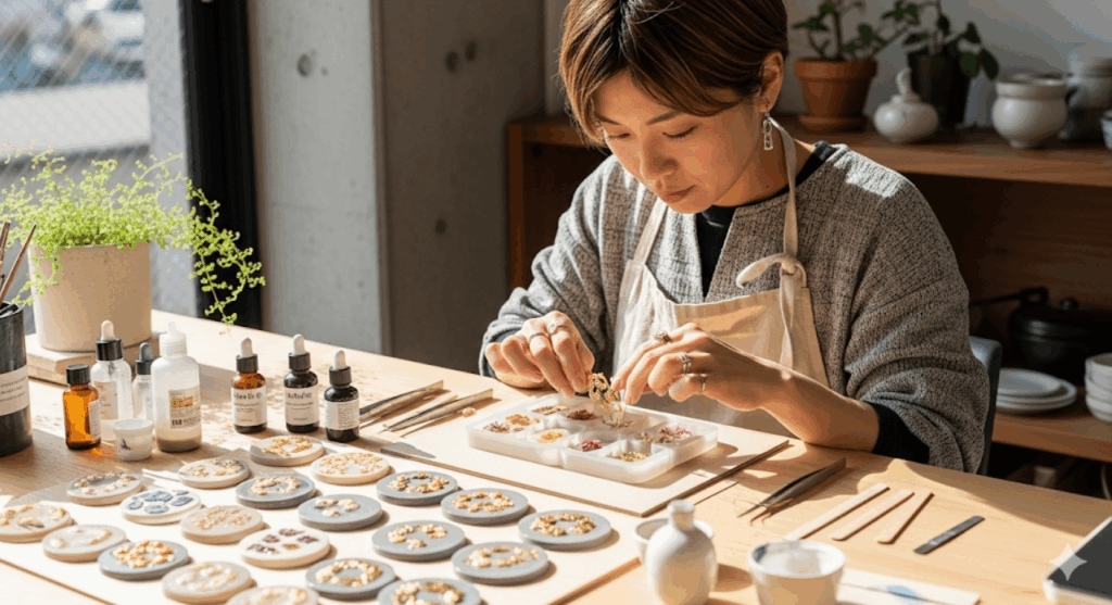 おしゃれなレジングレージュの作り方　イメージ