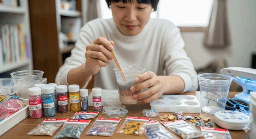 レジンのくすみカラーの作り方は100均でも？　イメージ