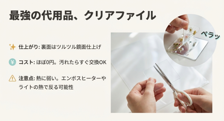 コスト0円で鏡面仕上げになるクリアファイルの活用法と熱への弱さという注意点