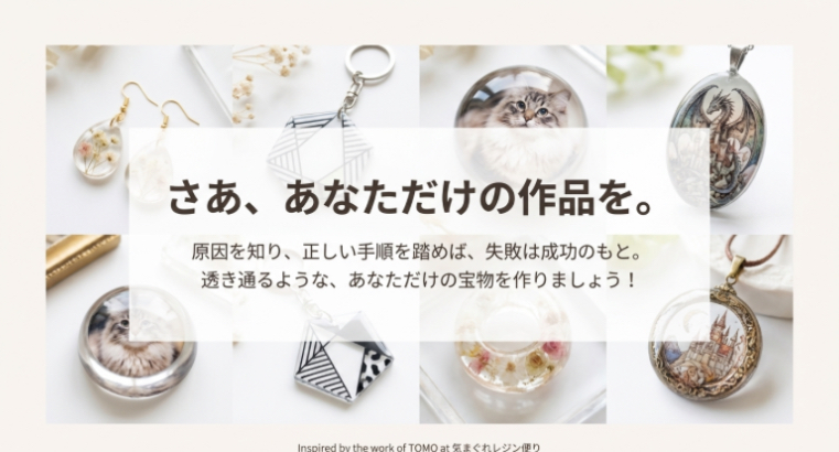 ペットの写真やイラストを封入して作成した、様々なオリジナルレジンアクセサリーやキーホルダーの集合写真。