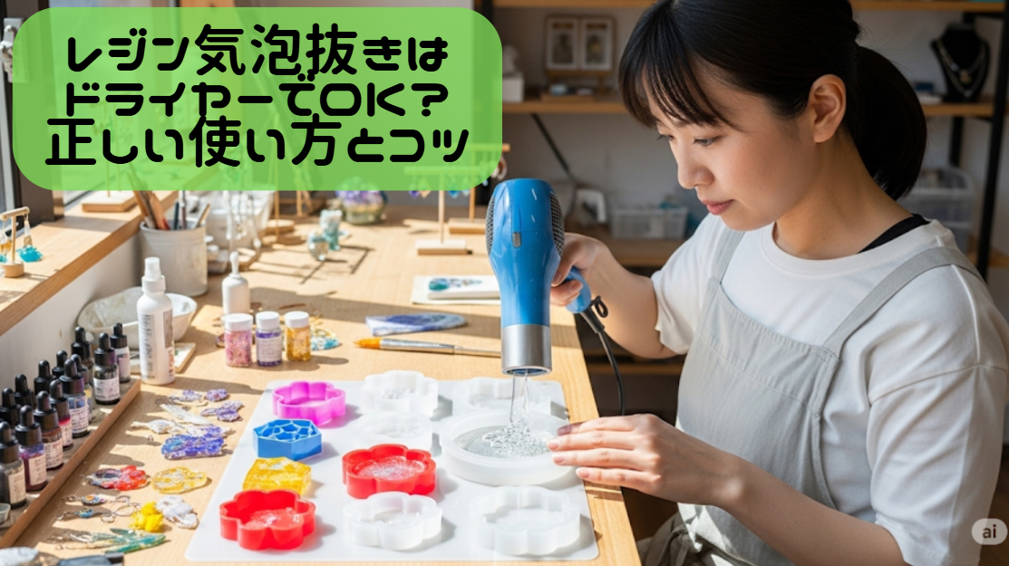 レジン気泡抜きはドライヤーでOK？正しい使い方とコツ