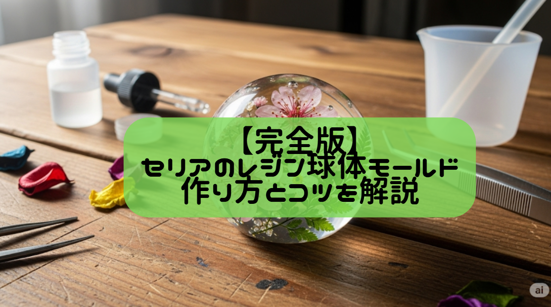 【完全版】セリアのレジン球体モールド｜作り方とコツを解説