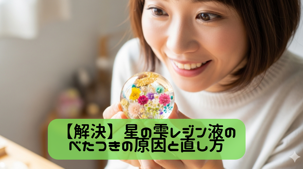 【解決】星の雫レジン液のべたつきの原因と直し方