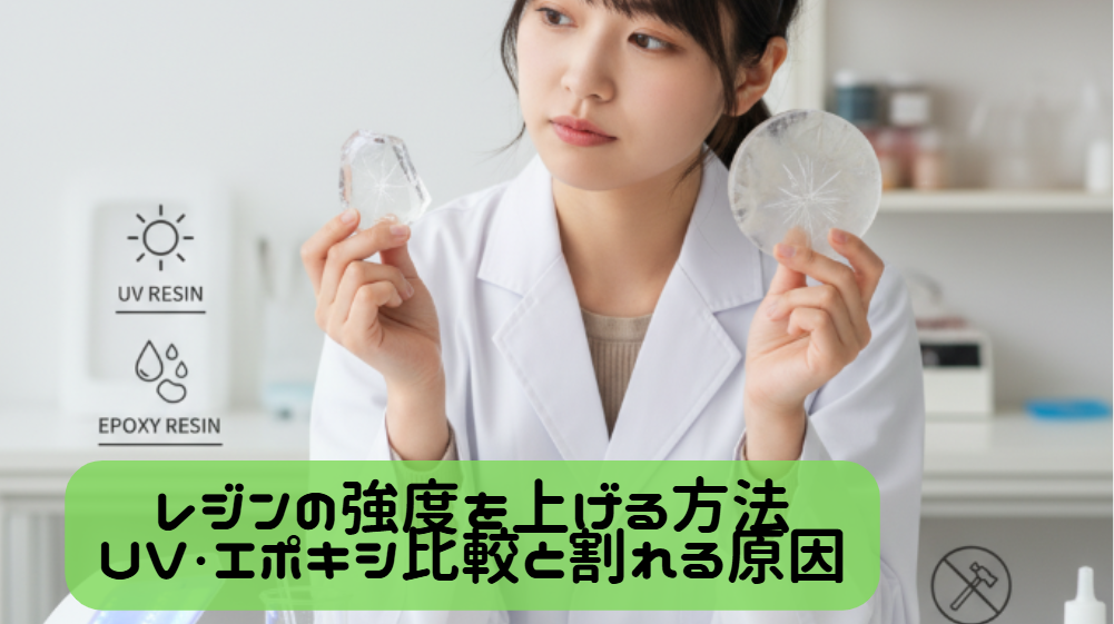 レジンの強度を上げる方法｜UV・エポキシ比較と割れる原因　イメージ