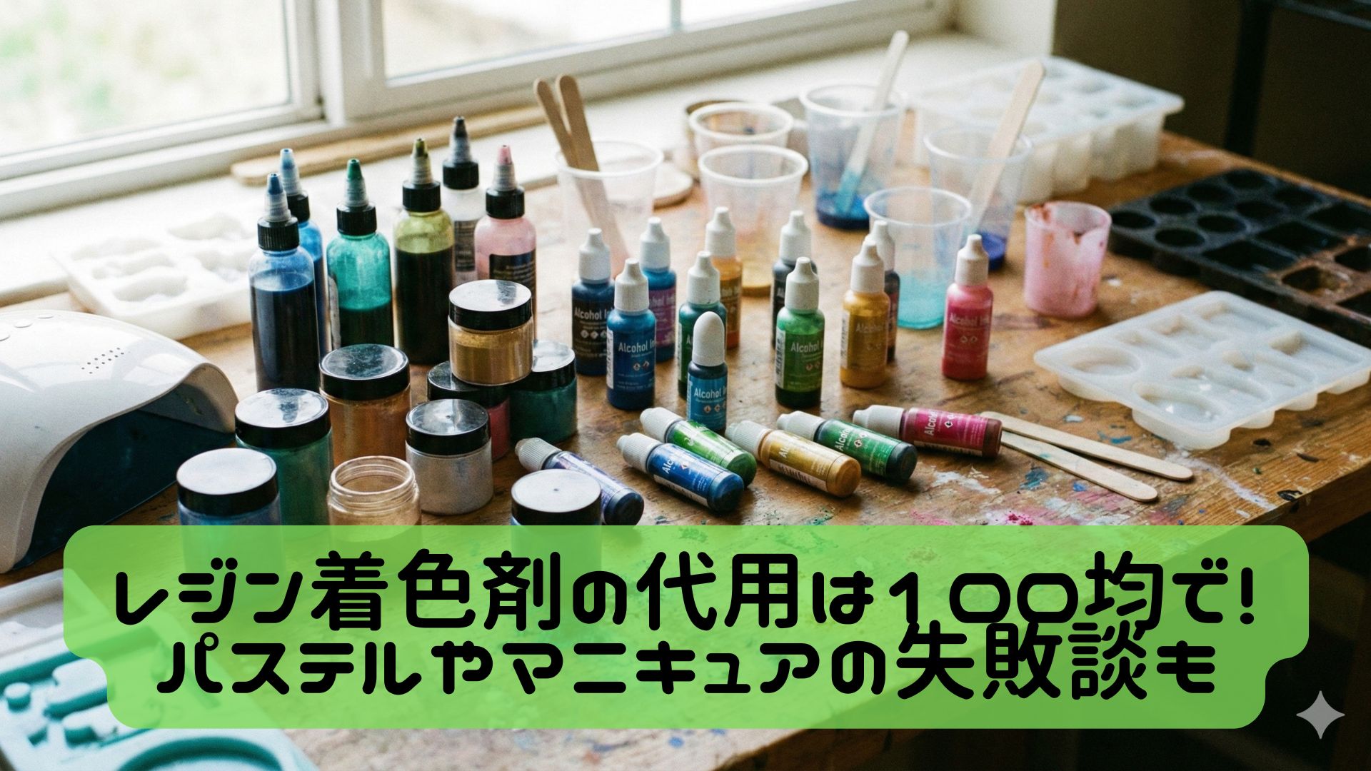 レジン着色剤の代用は100均で！パステルやマニキュアの失敗談も