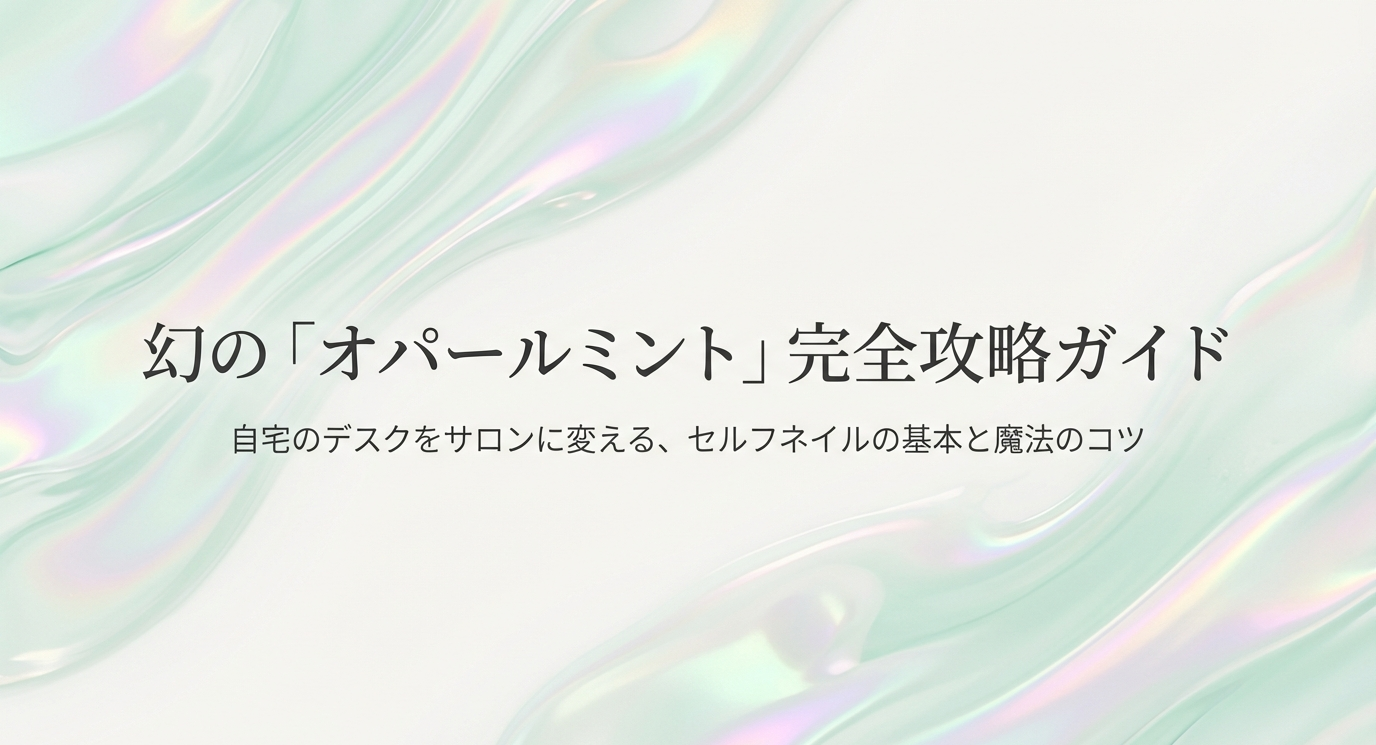 幻の「オパールミント」完全攻略ガイド。自宅のデスクをサロンに変える、セルフネイルの基本と魔法のコツ